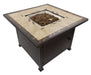 AZ Patio Heaters Square Tile Fire Pit in Bronze