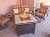 AZ Patio Heaters Square Tile Fire Pit in Bronze