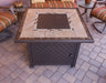 AZ Patio Heaters Square Tile Fire Pit in Bronze