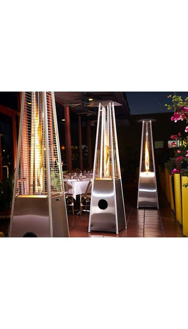 AZ Patio Heaters Tall Quartz Glass Tube Heater Stainless Steel