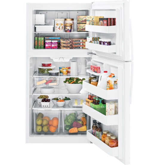 GE APPLIANCES GIE21GTHWW GE(R) ENERGY STAR(R) 21.1 Cu. Ft. Top-Freezer Refrigerator - GIE21GTHWW-KT