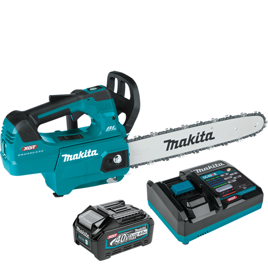 Makita (GCU02M1) 40V Max XGT Brushless Cordless 14 In. Top Handle Chain Saw Kit - GCU02M1
