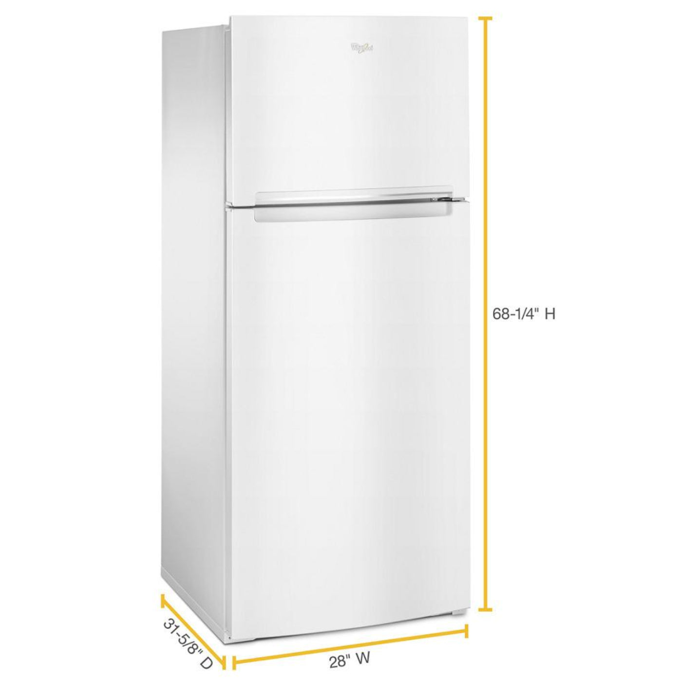 WHIRLPOOL 28-inch Wide Refrigerator Compatible With The EZ Connect Icemaker Kit - 18 Cu. Ft. - WRT518SZFW-KT