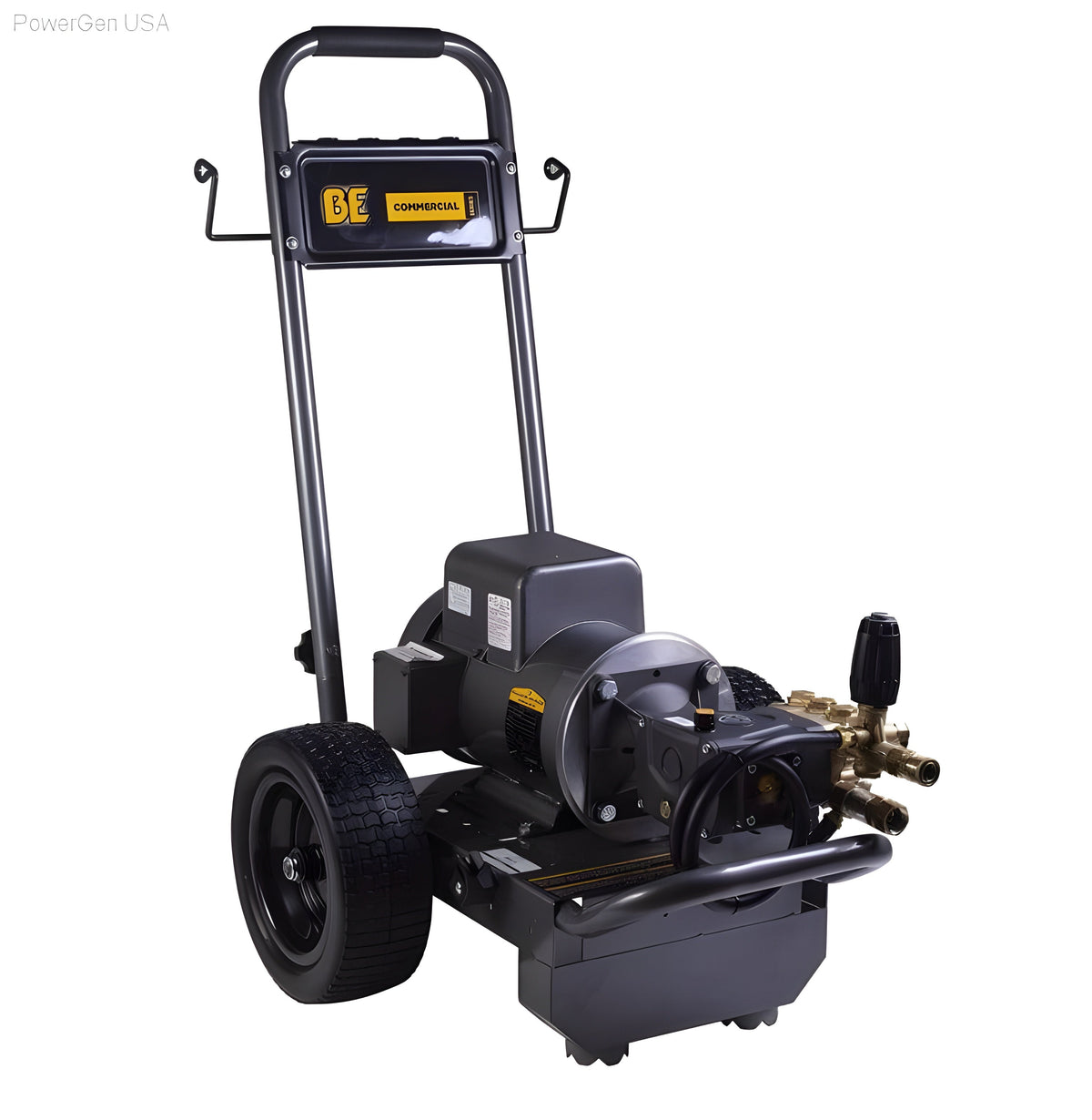 BE Power Equipment 2000 PSI 3.5 GPM Electric Pressure Washer with Baldor Motor and AR Triplex Pump - PowerGen USA - B205E34A