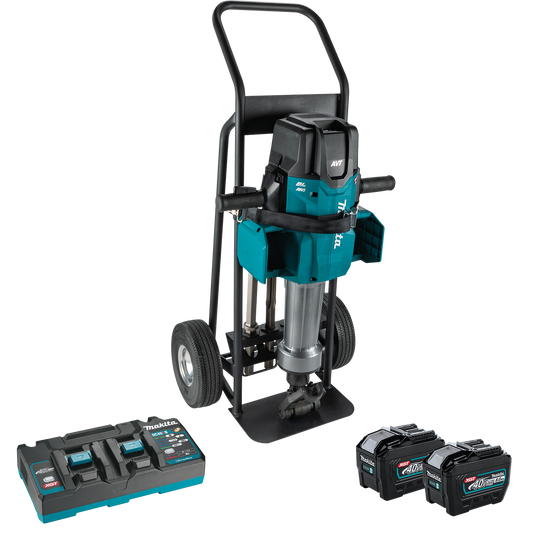 Makita - (GMH04PLX) 80V max (40V max X2) XGT Brushless 70 lb. 1‑1/8" Hex AVT Breaker Hammer Kit, AWS Capable (8.0Ah) - GMH04PLX