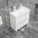 Casa Mare Alessio 36" Bathroom Vanity and Ceramic Sink Combo with LED Mirror