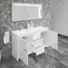 Casa Mare Alessio 60 In. Bathroom Vanity and Ceramic Sink Combo with LED Mirror