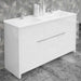 Casa Mare Alessio 60 In. Bathroom Vanity and Ceramic Sink Combo with LED Mirror