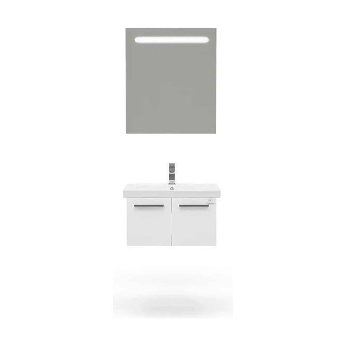 Casa Mare Aspe 24" Bathroom Vanity and Ceramic Sink Combo with LED Mirror