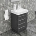 Casa Mare Domenico 24" Bathroom Vanity and Ceramic Sink Combo with LED Mirror