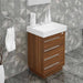 Casa Mare Domenico 32" Bathroom Vanity and Ceramic Sink Combo with LED Mirror