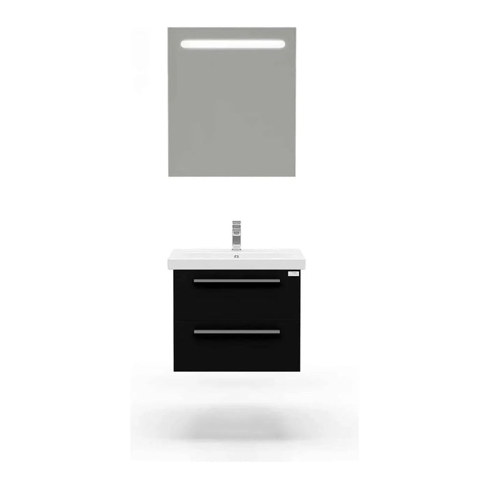 Casa Mare Elke 24 In. Bathroom Vanity and Ceramic Sink Combo with LED mirror