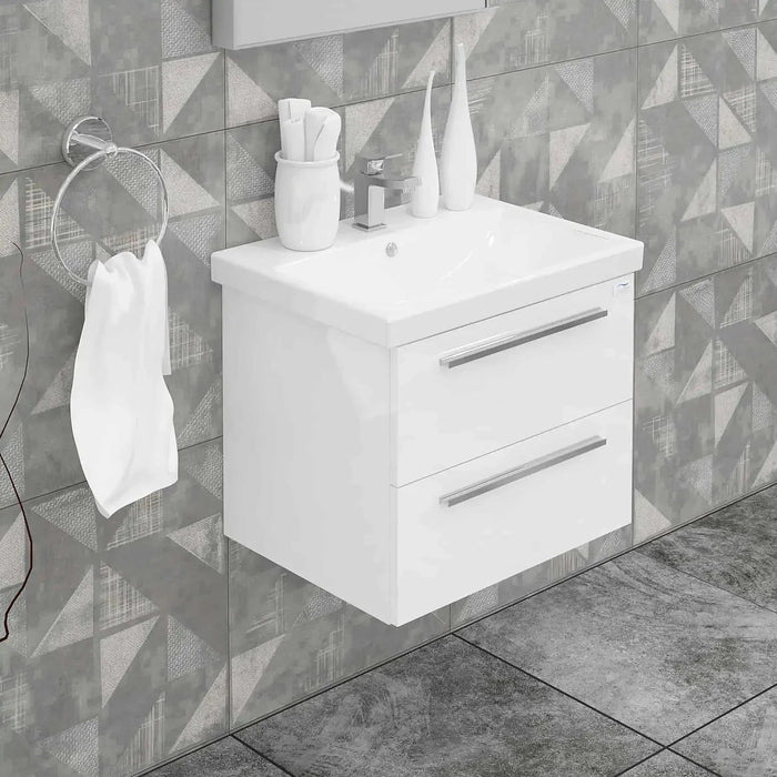 Casa Mare Elke 32 Bathroom Vanity and Ceramic Sink Combo with LED mirror