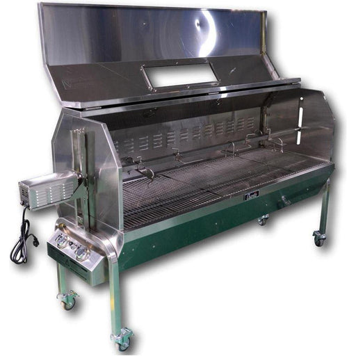 Charotis 62" Charcoal & Propane Stainless Steel Combo Spit Roaster SSGC1XL