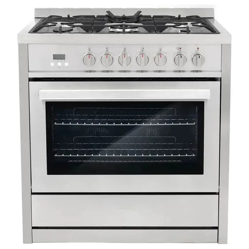 Cosmo 2-Piece Kitchen, 36" Dual Fuel Range and 36" Wall Mount Range Hood COS-2PKG-025