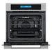 Cosmo 24" 2.5 cu. ft. Single Electric Wall Oven w/8 Functions and True European Convection in Stainless Steel C106SIX-PT