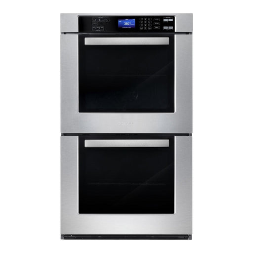 Cosmo 30" Electric Double Wall Oven with 5 cu. ft. Capacity, Turbo True European Convection, 7 Cooking Modes, Self-Cleaning in Stainless Steel COS-30EDWC