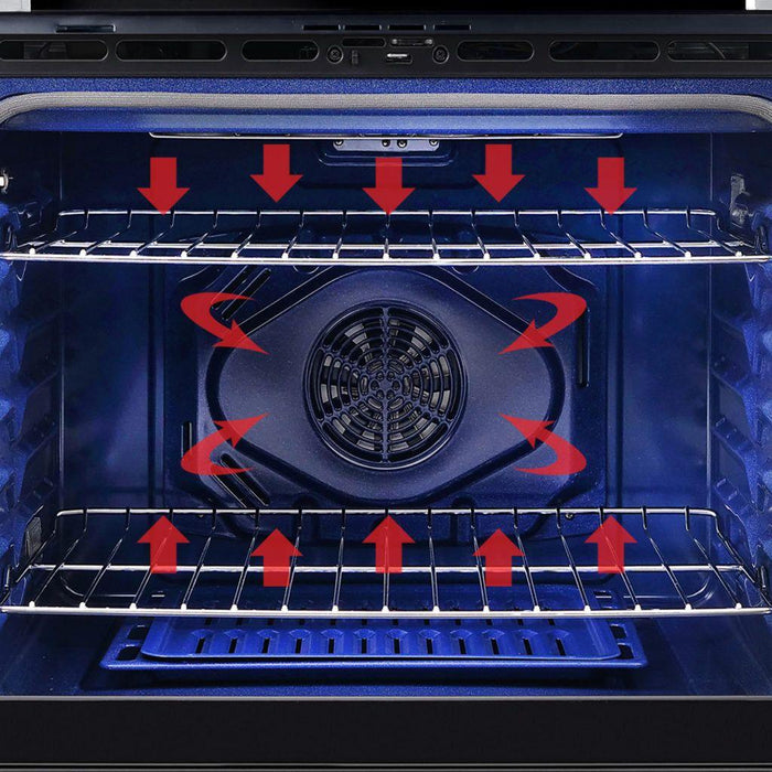 Cosmo 30" Electric Double Wall Oven with 5 cu. ft. Capacity, Turbo True European Convection, 7 Cooking Modes, Self-Cleaning in Stainless Steel COS-30EDWC