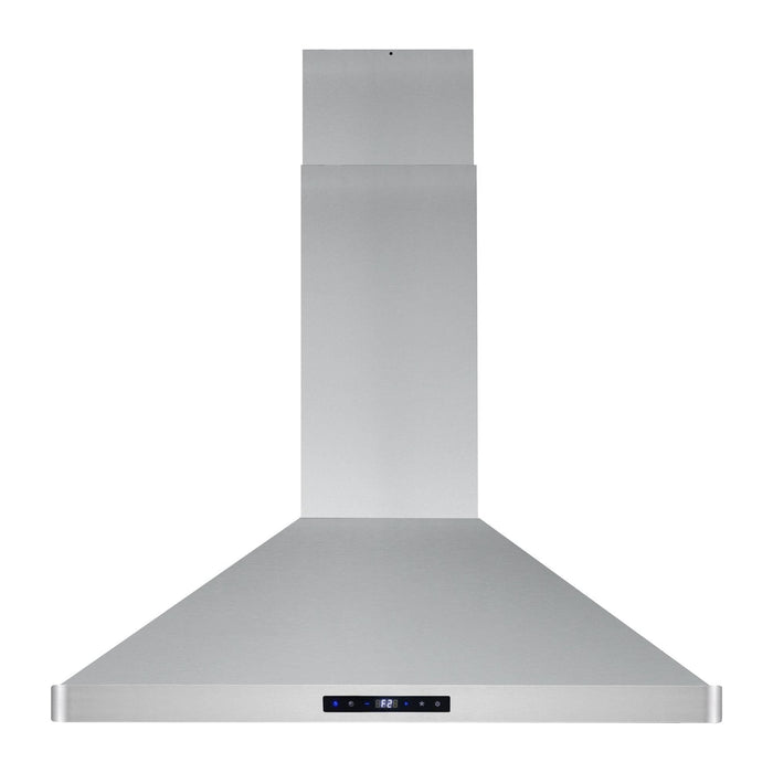 Cosmo 36" Ducted Island Range Hood with 380 CFM, 3-Speed Fan, Permanent Filters, LED Lights in Stainless Steel COS-63ISS90