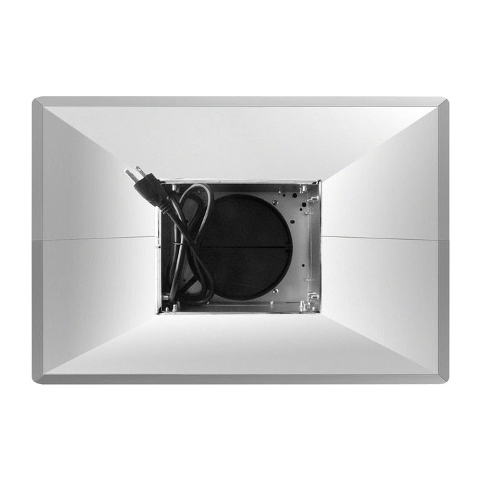 Cosmo 36" Ducted Island Range Hood with 380 CFM, 3-Speed Fan, Permanent Filters, LED Lights in Stainless Steel COS-63ISS90