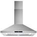 Cosmo 4 Piece, 36" Dual Fuel Range 36" Range Hood 24" Dishwasher & Refrigerator COS-4PKG-223