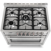 Cosmo 4-Piece, 36" Dual Fuel Range, 36" Range Hood, Dishwasher and Refrigerator COS-4PKG-077