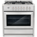 Cosmo 4-Piece, 36" Gas Range, 36" Range Hood, 24" Dishwasher and Refrigerator COS-4PKG-026