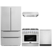 Cosmo 4-Piece, 36" Gas Range, 36" Range Hood, 24" Dishwasher and Refrigerator COS-4PKG-110