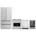 Cosmo 4-Piece, 36" Gas Range, Dishwasher, Refrigerator and 48 Bottle Wine Cooler COS-4PKG-104