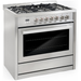 Cosmo 4-Piece, 36" Range, Under Cabinet Range Hood, Dishwasher and Refrigerator COS-4PKG-071