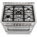 Cosmo 5-Piece Kitchen, 36" Dual Fuel Range and 36" Island Range Hood COS-5PKG-072