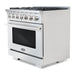 Cosmo Commercial-Style 36'' 4.5 cu. ft. Gas Range with 6 Italian Burners and Heavy Duty Cast Iron Grates in Stainless Steel COS-GRP366