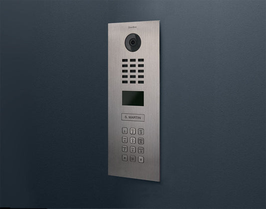 DoorBird D2101KV IP Video Intercom, 1 Call Button in Turquoise Blue, RAL 5018 - 423884588