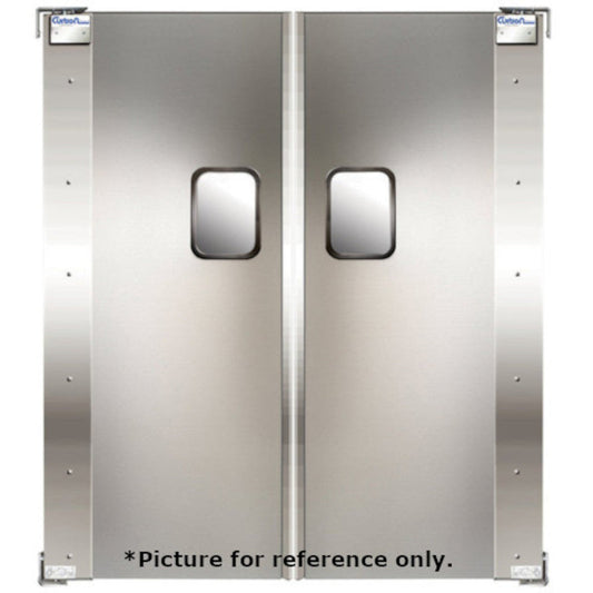 Curtron SPCD-20-AL-DBL-3648 36" x 47" Service-Pro Cafe Series 20 Swinging Door - CUSPCD20ALDBL3648