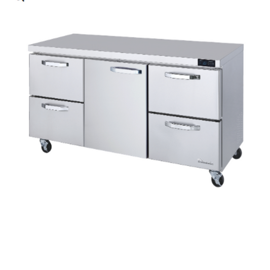 Blue Air BLUR72-D4RL-HC | 72" Wide 4 Drawer Undercounter Refrigerator - BLUR72-D4RL-HC