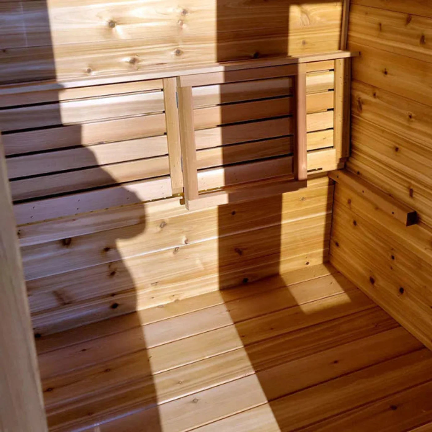 Dundalk LeisureCraft Knotty Cedar Outdoor Cabin Sauna - DLCKCOCS-5X6DBEH8KW