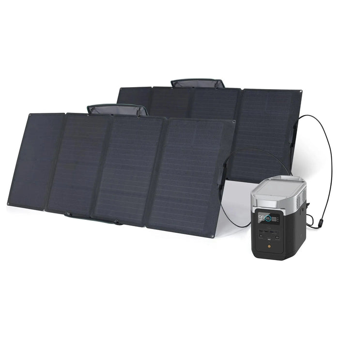 EcoFlow DELTA 2 + 110 Watt Portable Solar Panel Generator Kit