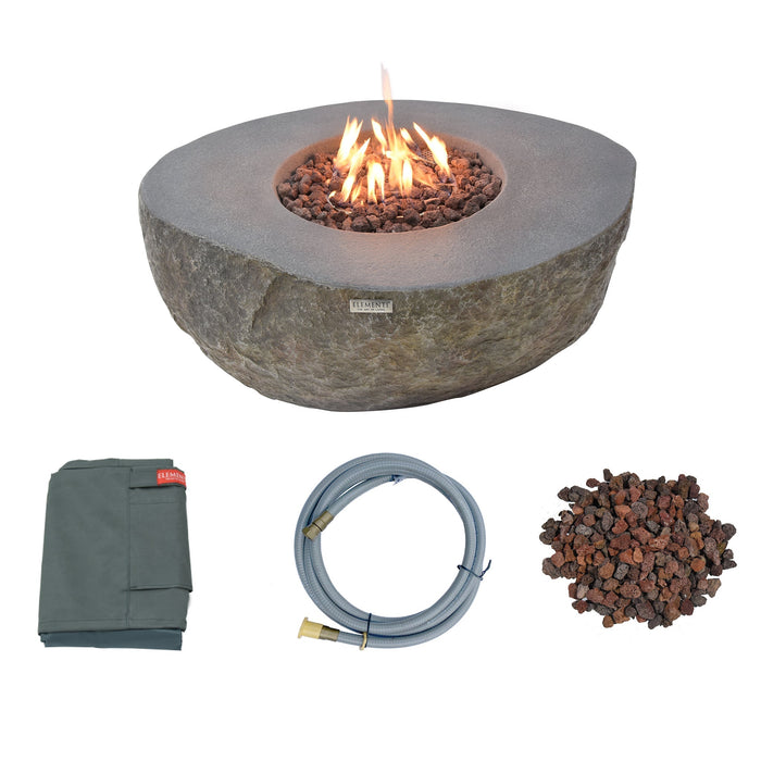 Elementi Grey Concrete Boulder Fire Table (OFG110)