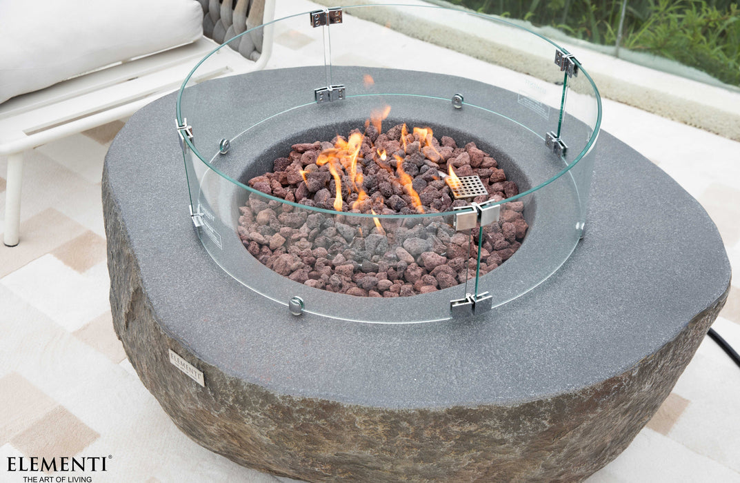 Elementi Grey Concrete Boulder Fire Table (OFG110)