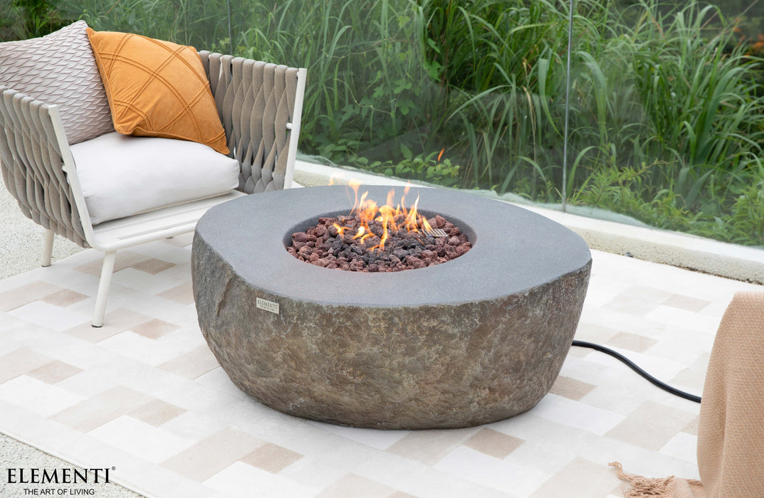 Elementi Grey Concrete Boulder Fire Table (OFG110)