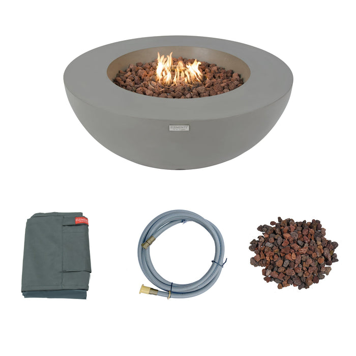 Elementi Lunar Bowl Fire Table Round Concrete Fire Pit (OFG101)