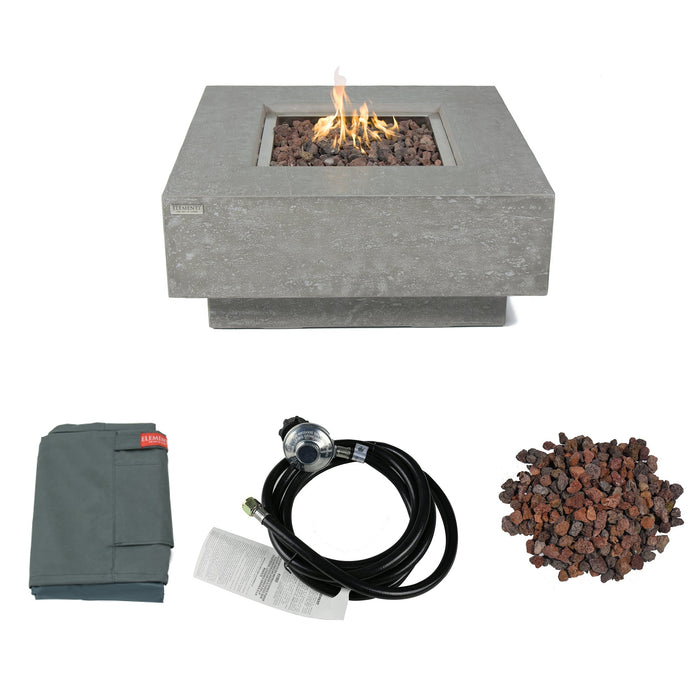 Elementi Manhattan Fire Table Square Concrete Fire Pit  (OFG103)