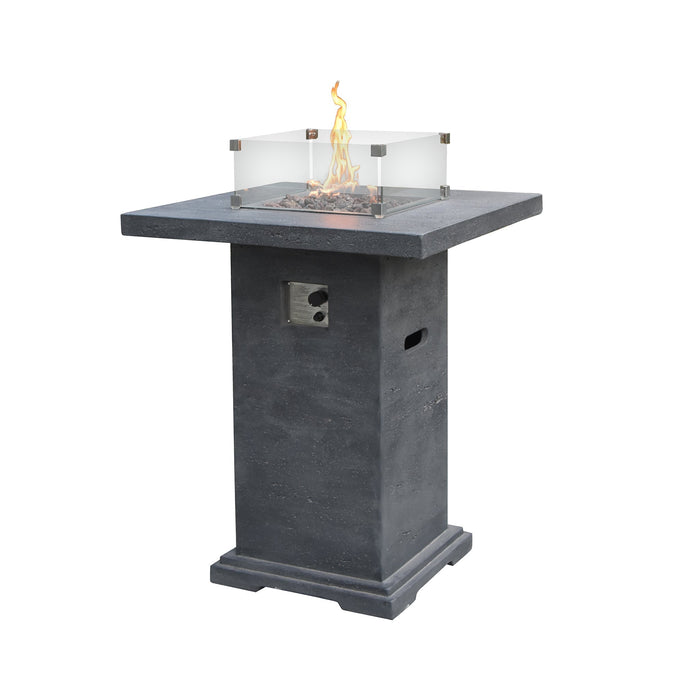 Elementi Montreal Bar Table Concrete Fire Table Dark Grey( OFG221DG-LP)