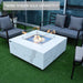 Elementi Plus OFP103BW  Bianco Marble Porcelain Fire Table (Old Version)