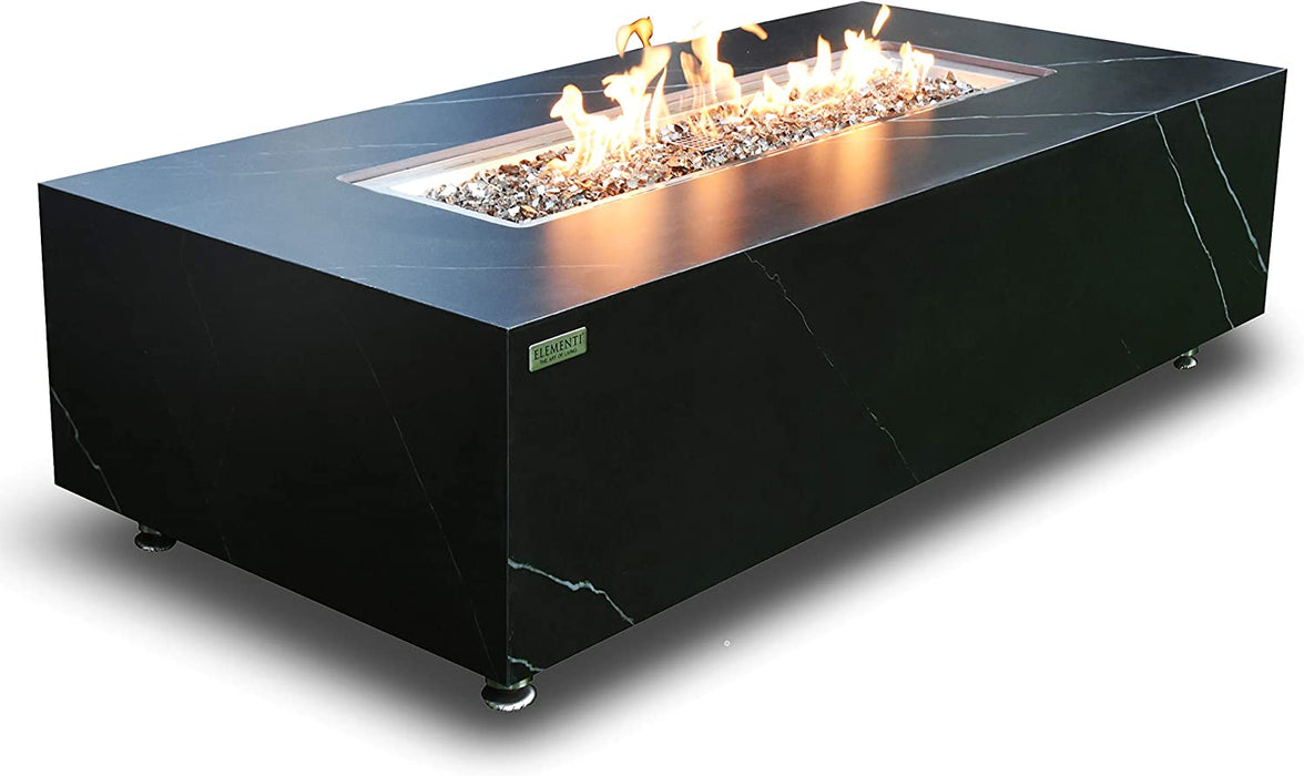 Elementi Plus OFP121BB Varna Marble Porcelain Fire Table (Old Version)