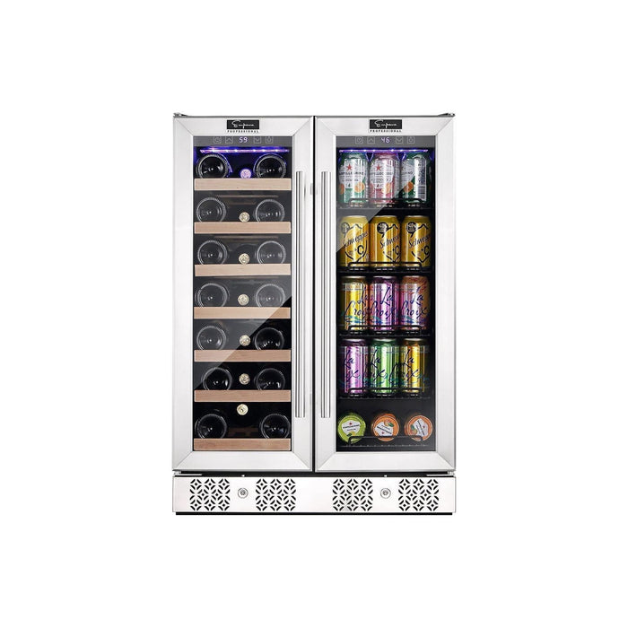 Empava 24" Dual Zone Wine Cooler & Beverage Fridge BR03D