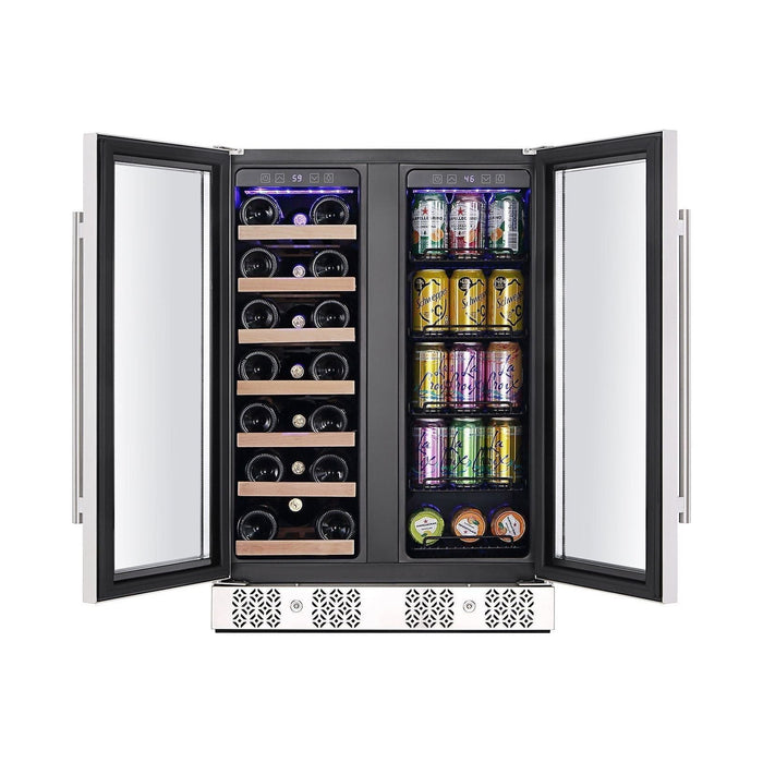 Empava 24" Dual Zone Wine Cooler & Beverage Fridge BR03D