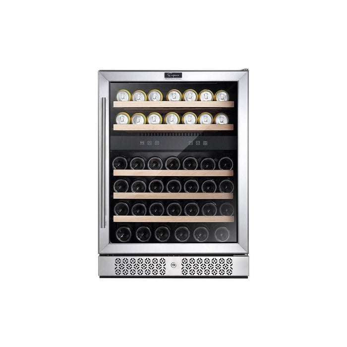 Empava 24 Inch Dual Zone Wine Cooler Beverage Fridge WC04D