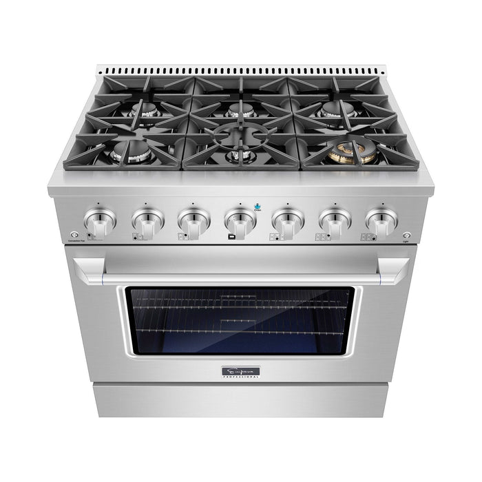 Empava 36 In. Pro-Style Slide-In Single Oven Gas Range 36GR08