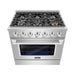 Empava 36 In. Pro-Style Slide-In Single Oven Gas Range 36GR08